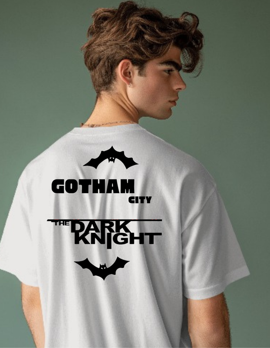 The Dark Knight  Off- White man Black Oversized Vagabondus Cartoon T-shirt