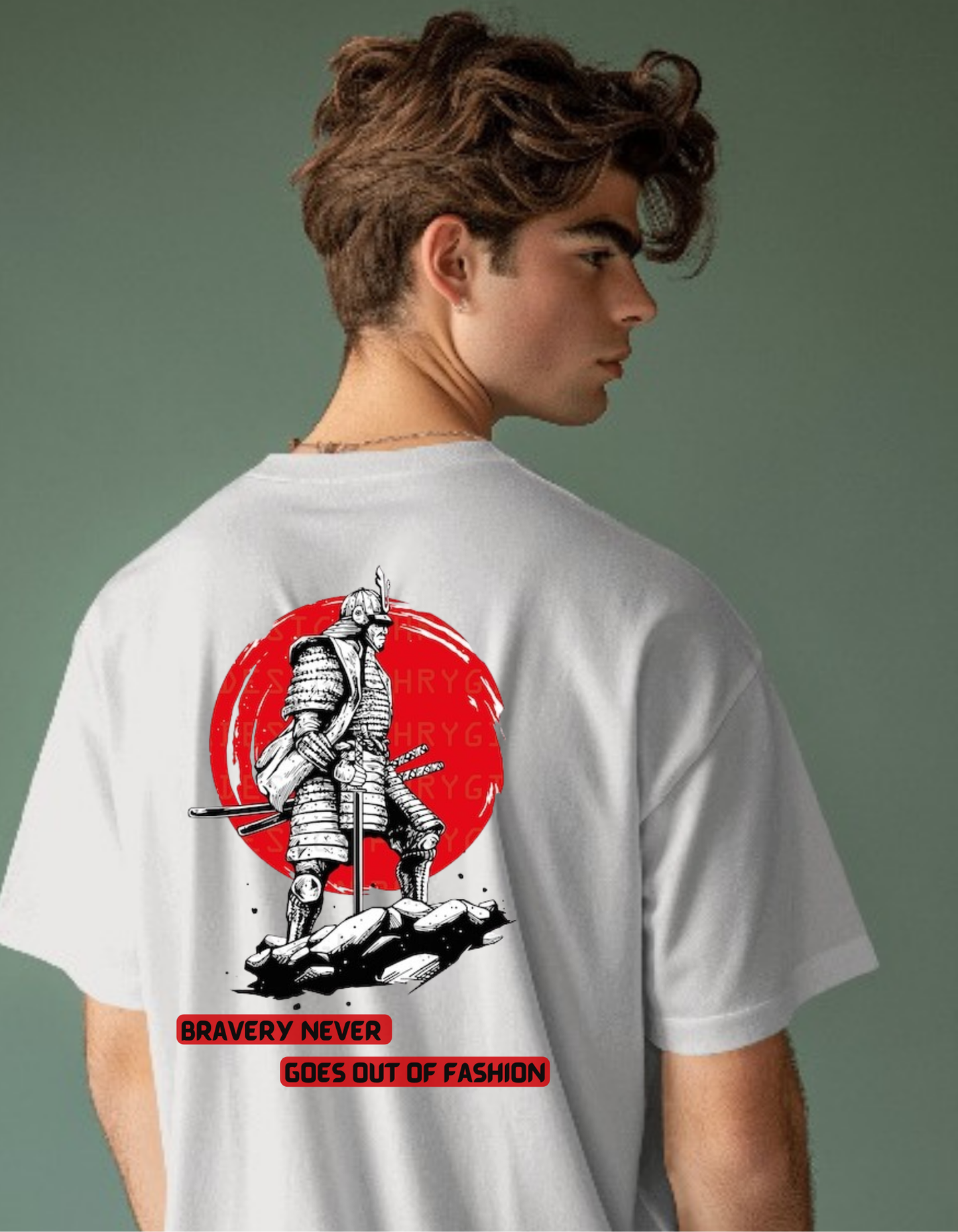 The Brave Vikings  Off- White man Black Oversized Vagabondus Cartoon T-shirt