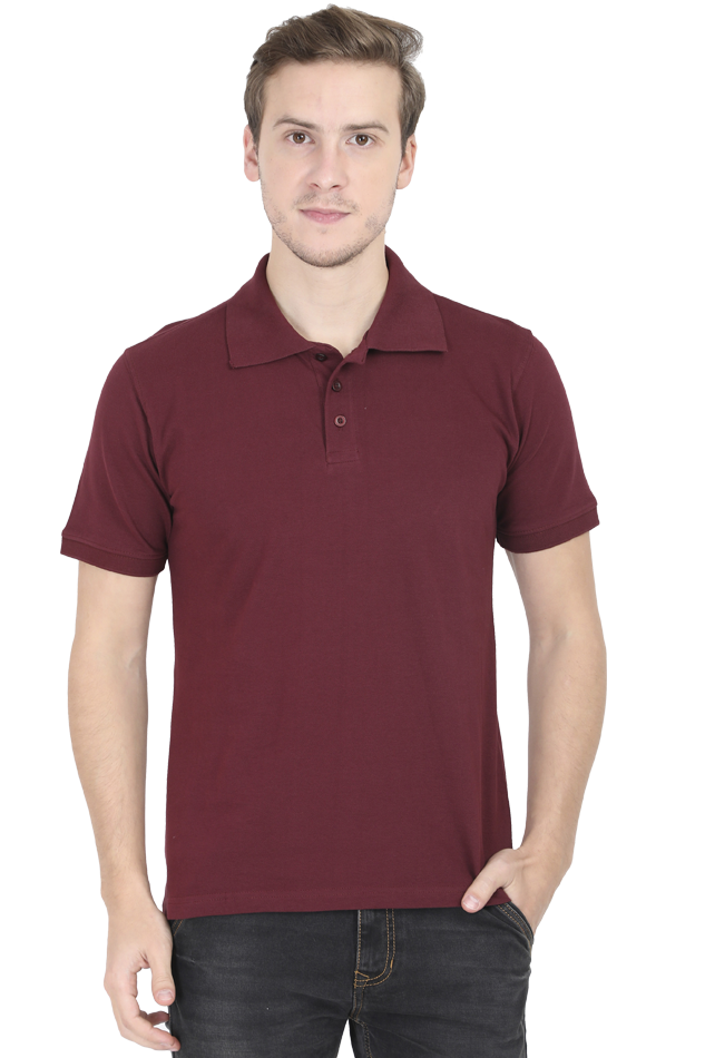 Vagabond Maroon Men Polo Half- Sleeve T-shirt