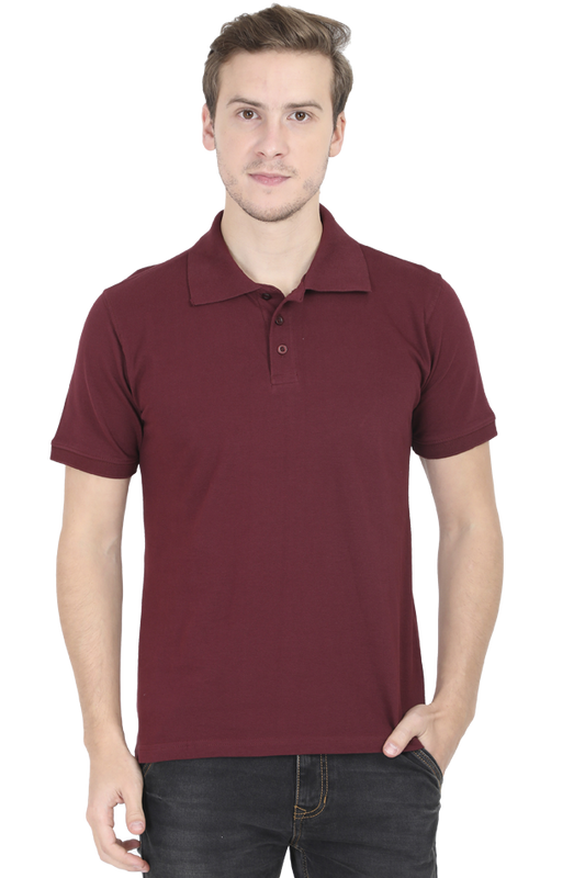 Vagabond Maroon Men Polo Half- Sleeve T-shirt