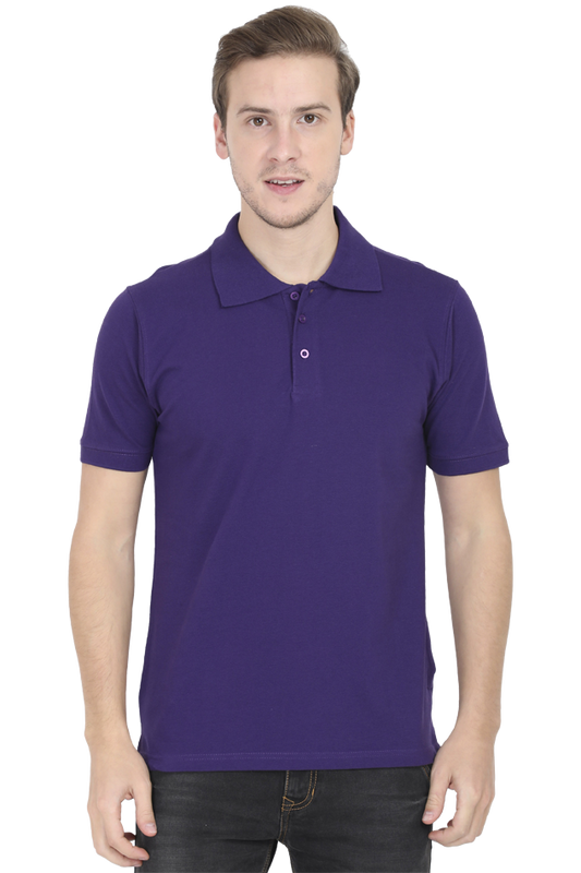 Vagabond Purple Men Polo Half- Sleeve T-shirt