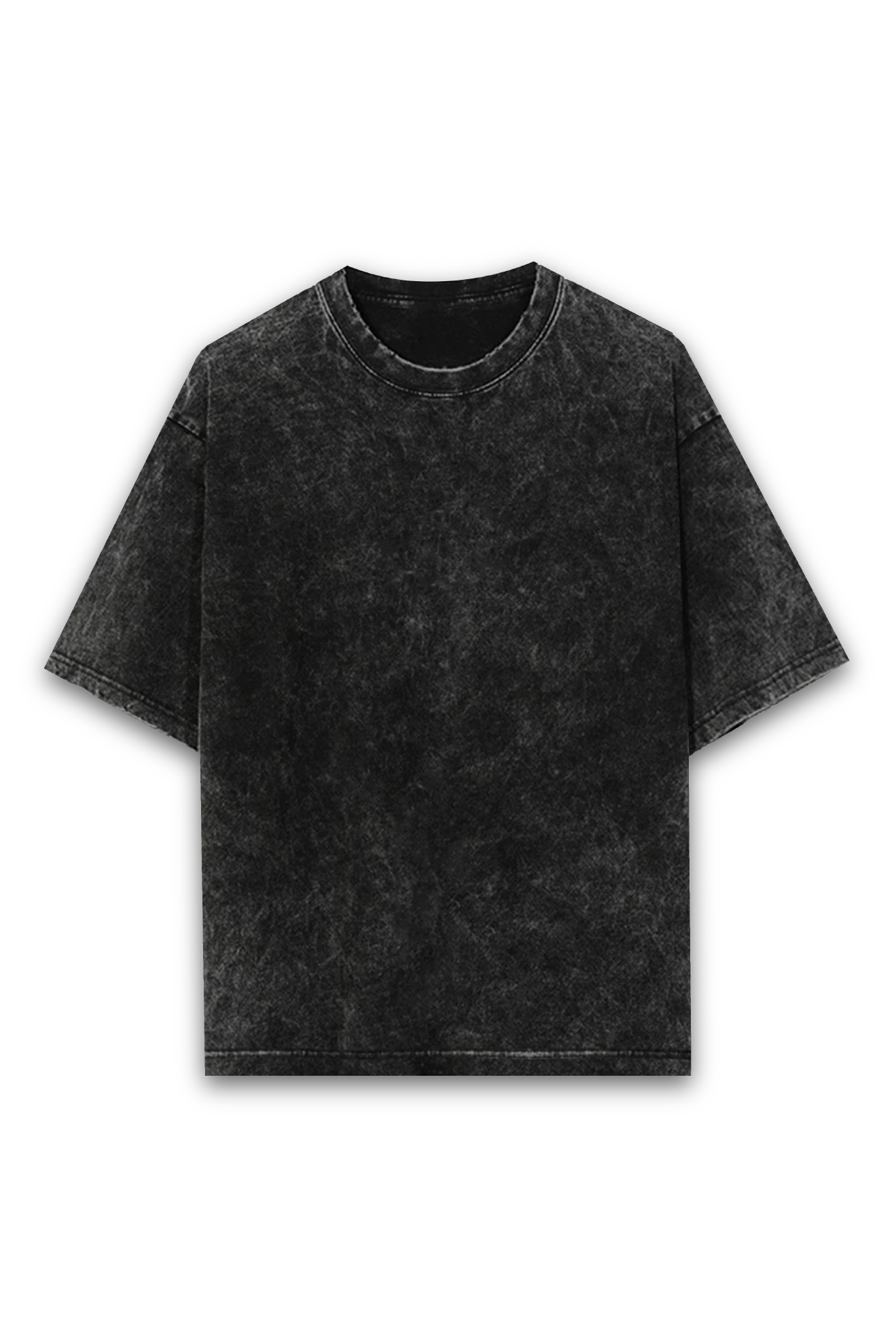 Unisex Black Acid Wash Oversized Classic T-shirt