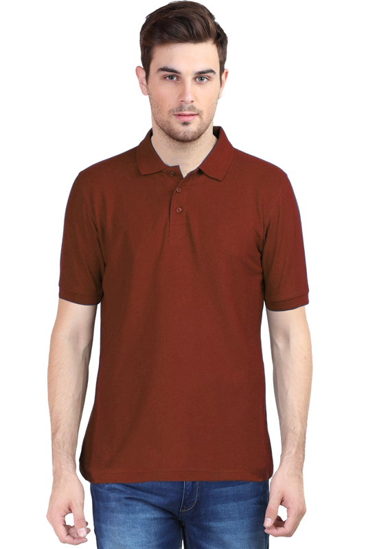 Vagabond Men Red Polo Half- Sleeve T-shirt