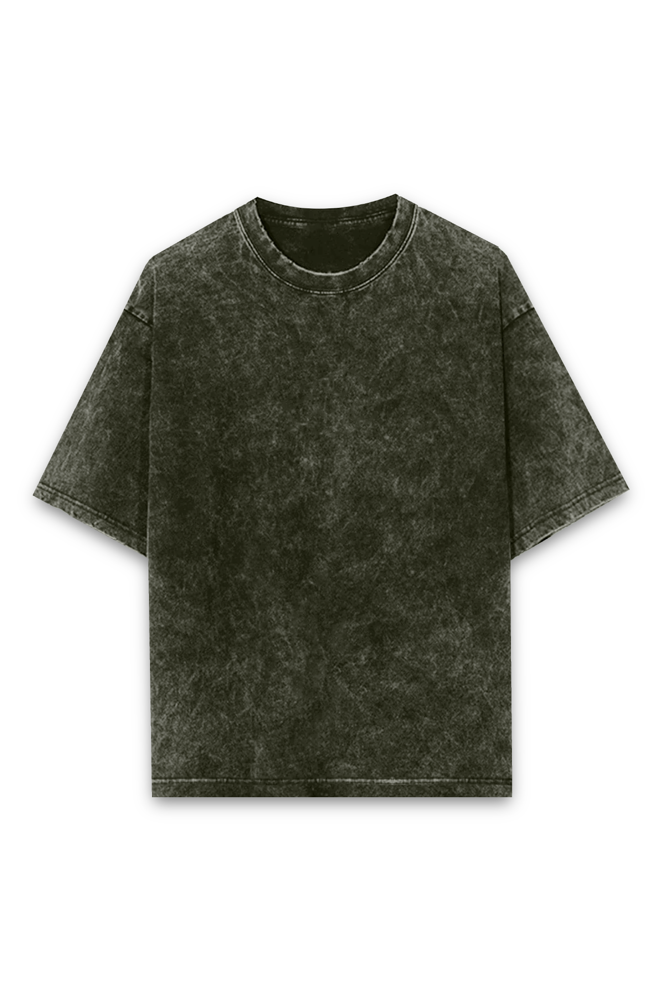 Unisex Olive Green Acid Wash Oversized Classic T-shirt