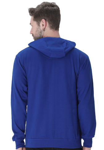 Vagabond Us Royal Blue Unisex Solid Hooded Sweatshirt