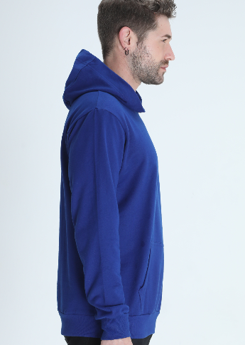 Vagabond Us Royal Blue Unisex Solid Hooded Sweatshirt