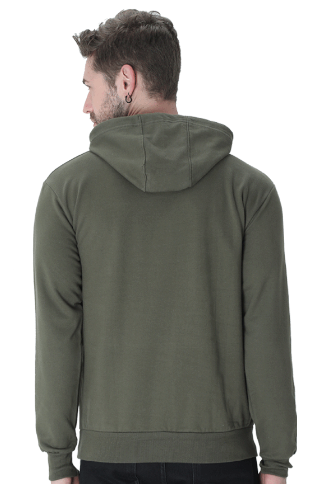 Vagabond Us Olive Green Unisex Solid Hooded Sweatshirt