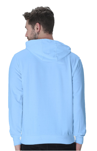 Vagabond Us Baby Blue  Unisex Solid Hooded Sweatshirt