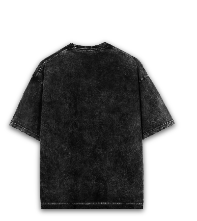 Unisex Black Acid Wash Oversized Classic T-shirt