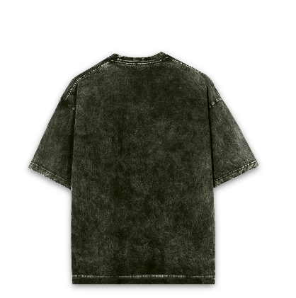 Unisex Olive Green Acid Wash Oversized Classic T-shirt