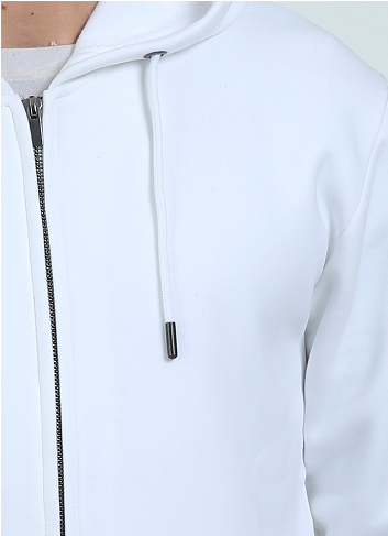 Vagabond White  Unisex Heavyweight Zip Hoodie