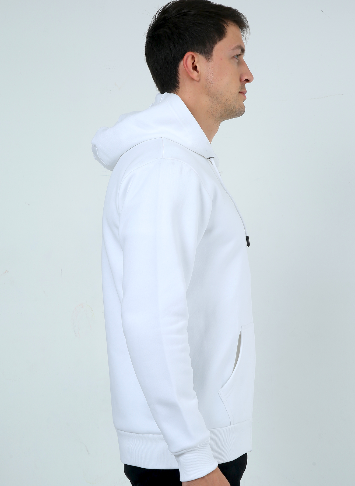 Vagabond White  Unisex Heavyweight Zip Hoodie