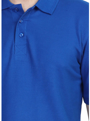 Vagabond Men Royal Blue Polo Half- Sleeve T-shirt