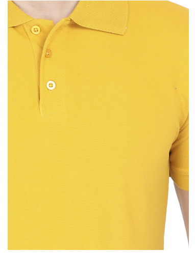 Vagabond Men Mustard Yellow Polo Half- Sleeve T-shirt